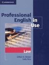 PROFESSIONAL ENGLISH IN USE. LAW