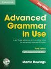 ADVANCED GRAMMAR IN USE. WITH ANSWERS. + CD. 2ª ED. ( VERDE )
