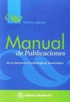 MANUAL DE PUBLICACIONES DE LA AMERICAN PSYCHOLOGICAL ASSOCIATION. 3ª ED.