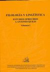 FILOLOGIA Y LINGUISTICA. ESTUDIOS OFRECIDOS A ANTONIO QUILIS. 2 VOLUME