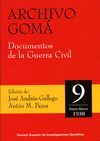 ARCHIVO GOMA 9 : ENERO - MARZO 1938. DOCUMENTOS GUERRA CIVIL