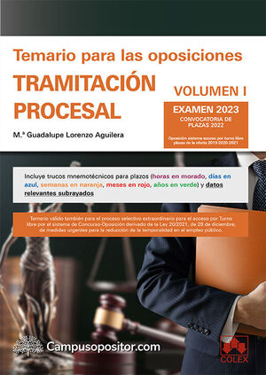 TEMARIO VOL. 1 OPOSICIONES DE TRAMITACION PROCESAL 2023
