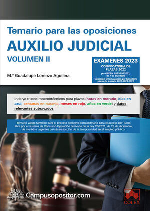 TEMARIO VOL. 2 OPOSICIONES DE AUXILIO JUDICIAL 2023