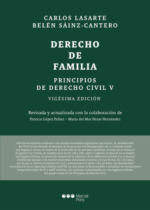 PRINCIPIOS DE DERECHO CIVIL. TOMO V: DERECHO DE FAMILIA 20ª ED.