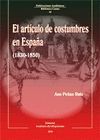 EL ARTÍCULO DE COSTUMBRES EN ESPAÑA (1830-1850)