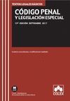 CODIGO PENAL Y LEGISLACION ESPECIAL 15ª ED. 2017