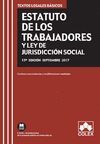 ESTATUTO DE LOS TRABAJADORES Y LEY DE LA JURISDICCION SOCIAL 15ª ED 2017