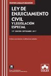 LEY DE ENJUICIAMIENTO CIVIL Y LEGISLACION ESPECIAL 15ª ED. 2017