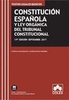 CONSTITUCION ESPAÑOLA Y LEY ORGANICA DEL TRIBUNAL CONSTITUCIONAL 15ª ED. 2017