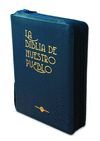 BIBLIA DE NUESTRO PUEBLO (PIEL AZUL CON CIERRE)