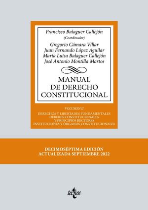 MANUAL DE DERECHO CONSTITUCIONAL. VOL. 2 . 17ª ED.