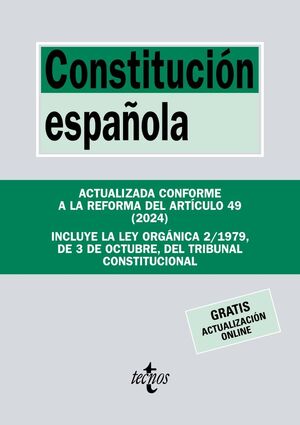 CONSTITUCIÓN ESPAÑOLA. NUEVA ED. MAYO 2024