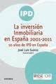 LA INVERSION INMOBILIARIA EN ESPAÑA 2001-2011