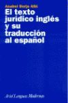 EL TEXTO JURIDICO INGLES Y SU TRADUCCION AL ESPAÑOL