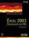 EXCEL 2003. PROGRAMACION CON VBA