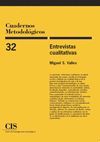 CUADERNOS METODOLOGICOS 32 . ENTREVISTAS CUALITATIVAS