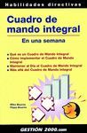 CUADRO DE MANDO INTEGRAL. ( EN UNA SEMANA )