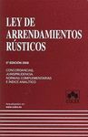 LEY  ARRENDAMIENTOS RUSTICOS. CONCORDANCIAS, JURISPRUDENCIA. 5º ED 08