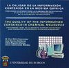 CD-ROMLA CALIDAD DE LA INFORMACION CONTENIDA EN LA MEDIDA QUIMICA