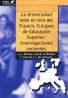 LA UNIVERSIDAD ANTE EL RETO DEL ESPACIO EUROPEO DE EDUCACION