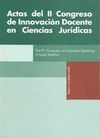 ACTAS DE II CONGRESO DE INNOVACION DOCENTE EN CIENCIAS JURIDICAS