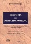 HISTORIA DEL DERECHO ROMANO. POLITICA, DOCTRINAS, LEGISLACIOIN Y ADMIN
