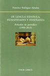 DE LENGUA ESPAÑOLA, HUMANIDADES Y ENSEÑANZA